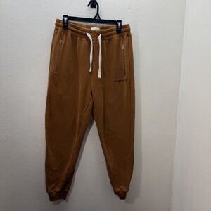 Dapper Boi Tan Brown Jogger Sweatpants with White Drawcord